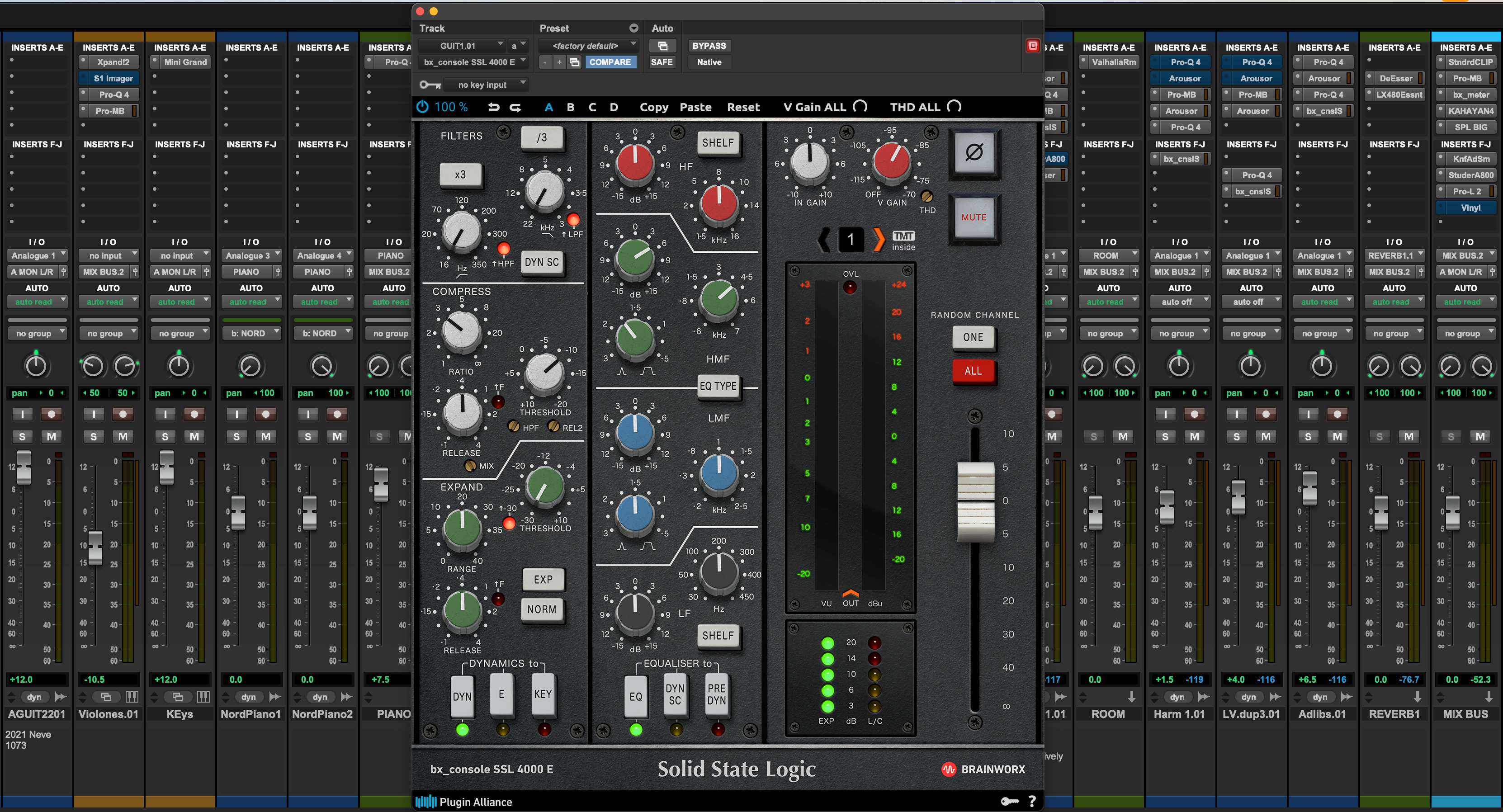 Mixing session